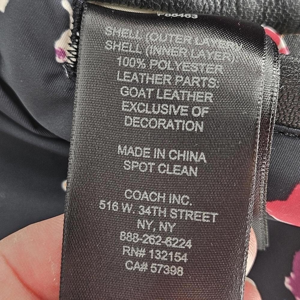 Coach Reversible Bomber Jacket Womens S Black Floral NYC 41 Varsity Coat - Picture 12 of 13